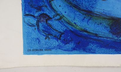 Marc CHAGALL (1887-1985).
La lutte de Jacob...