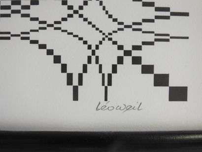 Léo WEIL (XXe).
Optique.
Lithographie signée...