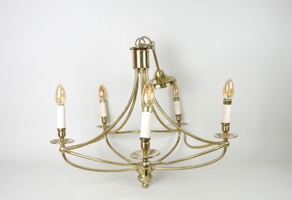 Lustre de forme corbeille à cinq bras de...