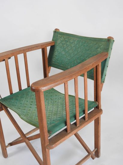 CLAIRITEX, XXe.
Trois chaises pliantes en...