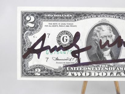 Andy WARHOL (1928-1987).
Billet de 2 dollars...