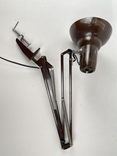 Lampe de bureau amovible à deux bras en métal...