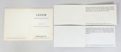 Lot comprenant trois cartons d'invitation...
