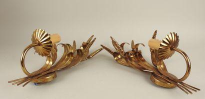 Paire d'appliques à un bras de lumière en...