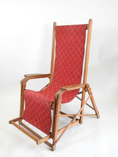 CLAIRITEX, XXe.
Chaise longue de paquebot...