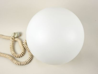 Lampe boule en verre opaque blanc à poser,...