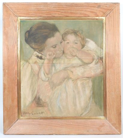 Mary CASSATT (1844-1926).
Mère et enfant.
Reproduction...