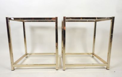 Paire de tables basses rectangulaires en...