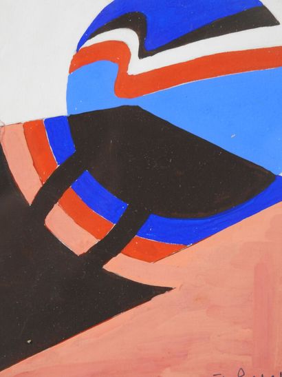 James PICHETTE (1920-1996).
Jazz 1.
Gouache...