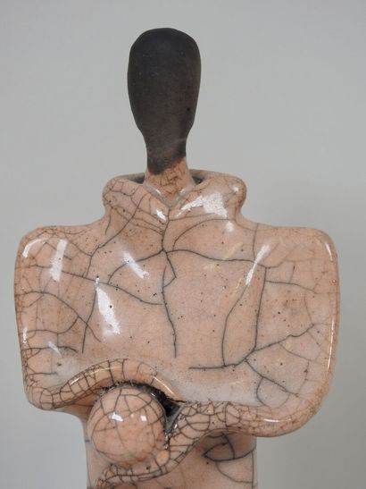 JALLIER (XXe).
Sculpture en céramique vernissée...