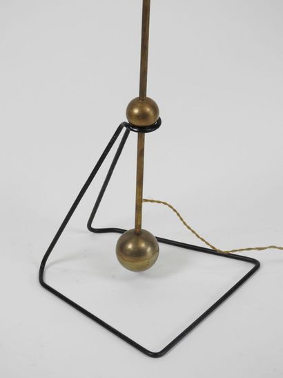 Lampadaire articulé à balancier, le fût en...