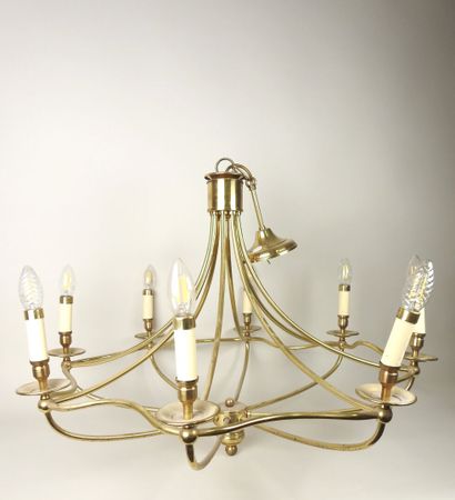 Lustre de forme corbeille à huit bras de...