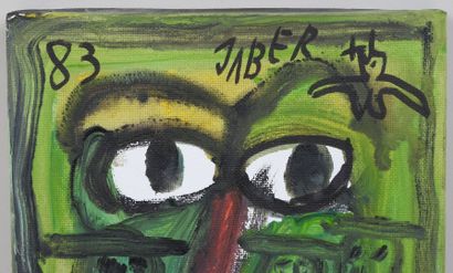 JABER (1938-2021).
Visage.
Huile sur toile...