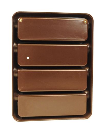 Étagère murale en plastique moulé marron...