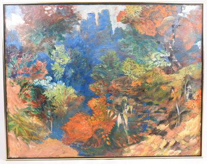 Jean Pierre FAVRE (1933-2020).
La forêt.
Huile...