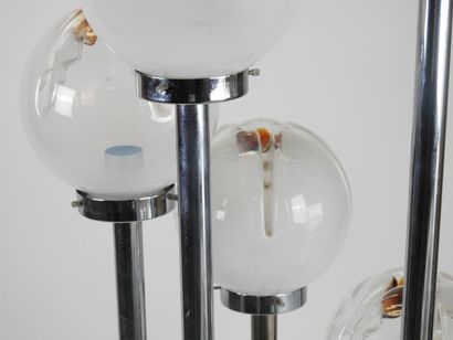 MAZZEGA MURANO.
Lampadaire à cinq lumières,...