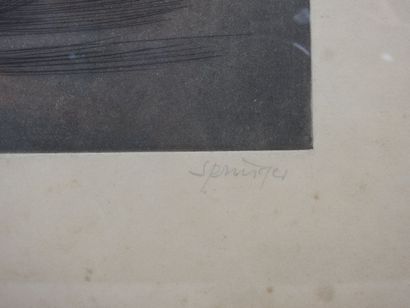 SPINGER (?), (XXe).
Composition aux lignes...