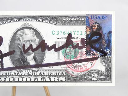 Andy WARHOL (1928-1987).
Billet de 2 dollars...