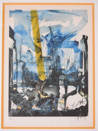 Raymond MORETTI (1931-2005).
Amsterdam.
Lithographie...