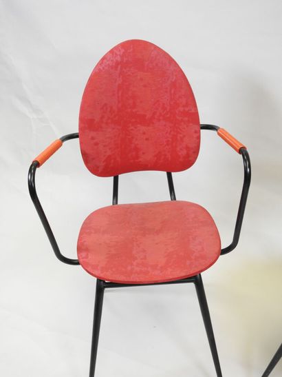 Jacques HITIER (1917-1999).
Paire de chaises...