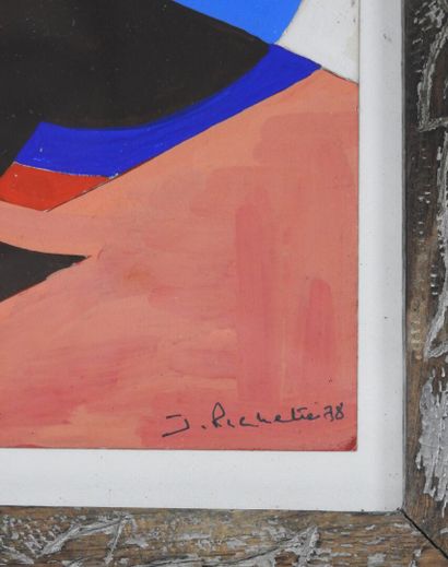 James PICHETTE (1920-1996).
Jazz 1.
Gouache...