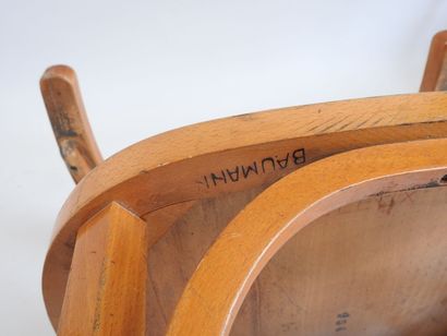 BAUMANN, XXe.
Fauteuil en bois courbé, le...