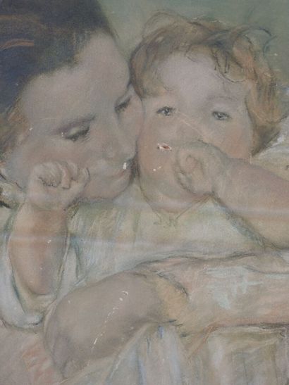 Mary CASSATT (1844-1926).
Mère et enfant.
Reproduction...