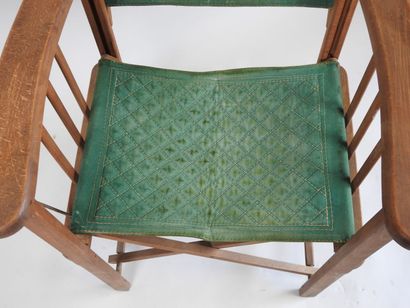 CLAIRITEX, XXe.
Trois chaises pliantes en...