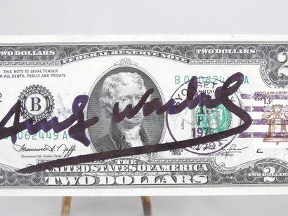 Andy WARHOL (1928-1987).
Billet de 2 dollars...