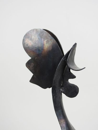 Coq chantant.
Sculpture en fer forgé.
Travail...