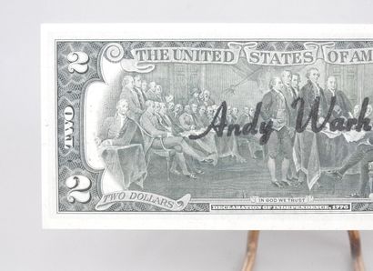 Andy WARHOL (1928-1987).
Billet de 2 dollars...