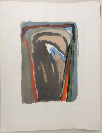 Bram Van VELDE (1895-1981).
Composition polychrome.
Lithographie...