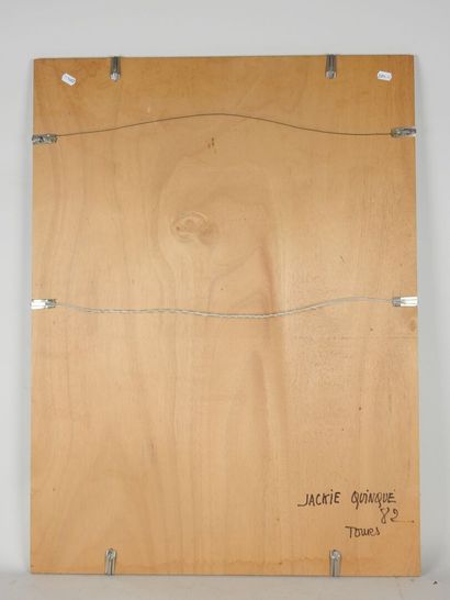 Jackie QUINQUE (XXe).
Composition abstraite....