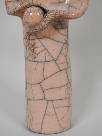 JALLIER (XXe).
Sculpture en céramique vernissée...