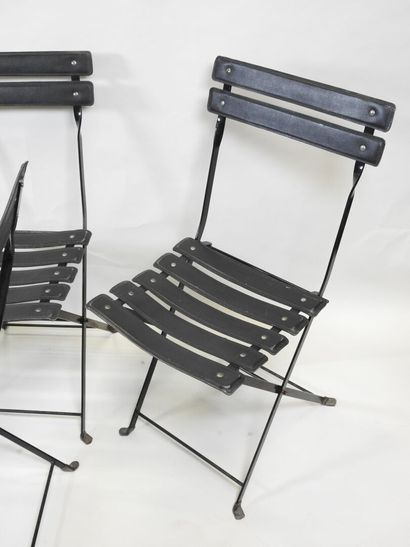 PAQUEBOT FRANCE/NORWAY.
Suite de quatre chaises...