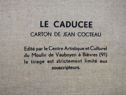 Jean COCTEAU (1889 - 1963), d'après.
Le Caducée.
Tapisserie...