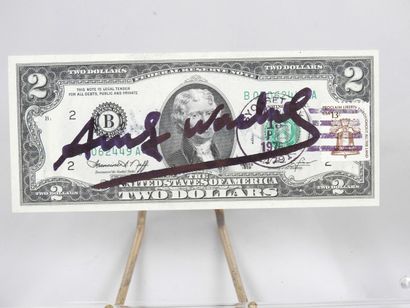 Andy WARHOL (1928-1987).
Billet de 2 dollars...