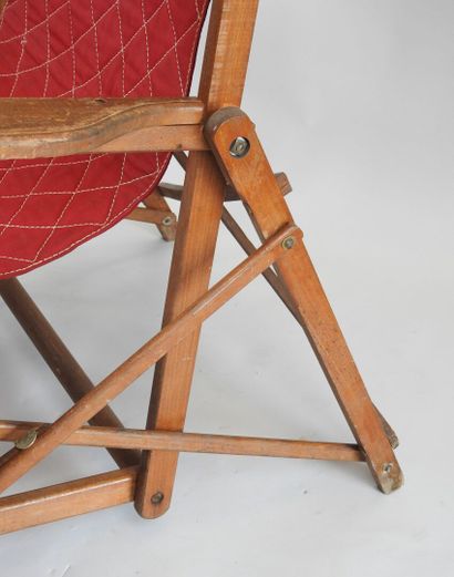 CLAIRITEX, XXe.
Chaise longue de paquebot...