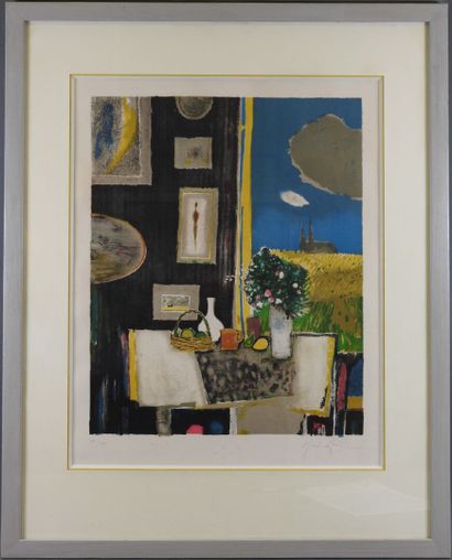René GENIS (1922-2004).
Vue de la cathédrale...