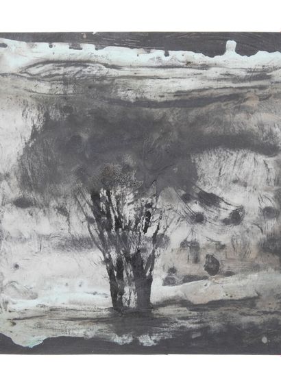 Jean-Gilles BADAIRE (né en 1951).
L'arbre.
Huile...