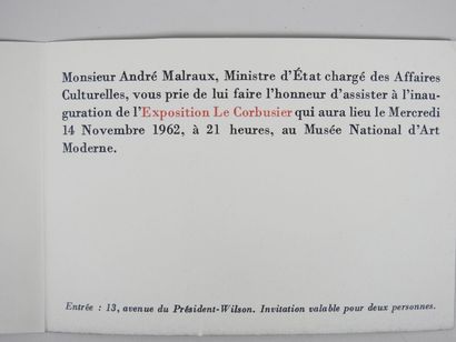 Lot comprenant trois cartons d'invitation...