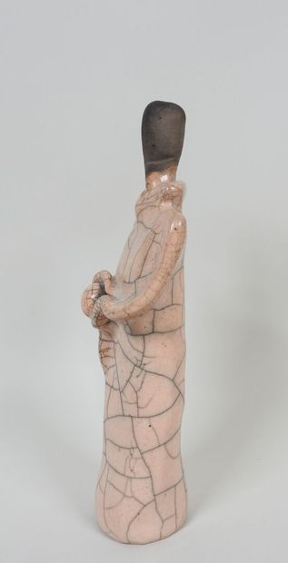 JALLIER (XXe).
Sculpture en céramique vernissée...