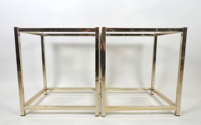 Paire de tables basses rectangulaires en...