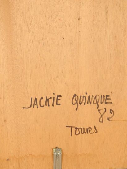 Jackie QUINQUE (XXe).
Composition abstraite....