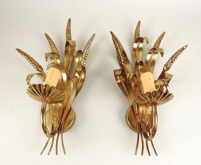 Paire d'appliques à un bras de lumière en...