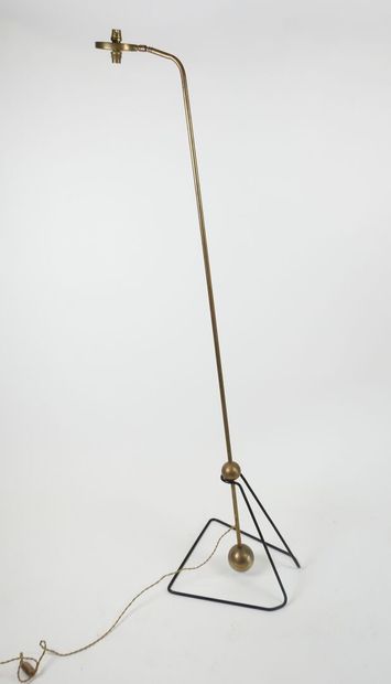 Lampadaire articulé à balancier, le fût en...