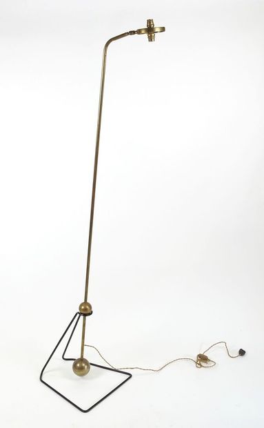 Lampadaire articulé à balancier, le fût en...