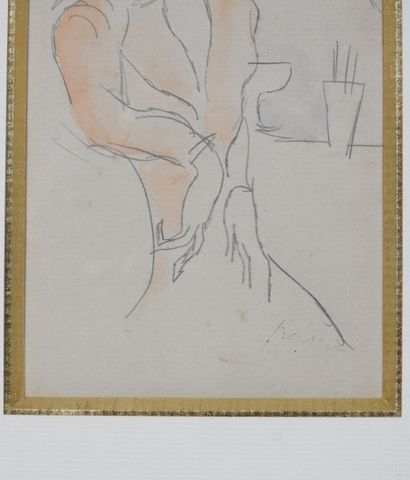 Jules PASCIN (1885-1930).
Femme au chapeau,...