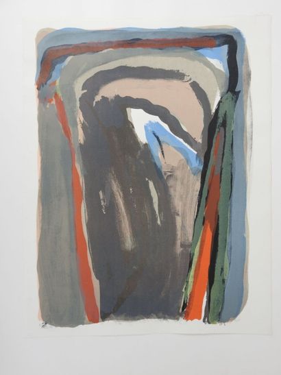 Bram Van VELDE (1895-1981).
Composition polychrome.
Lithographie...