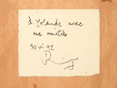 École XXe.
Dessin contrecollé et rehaussé...